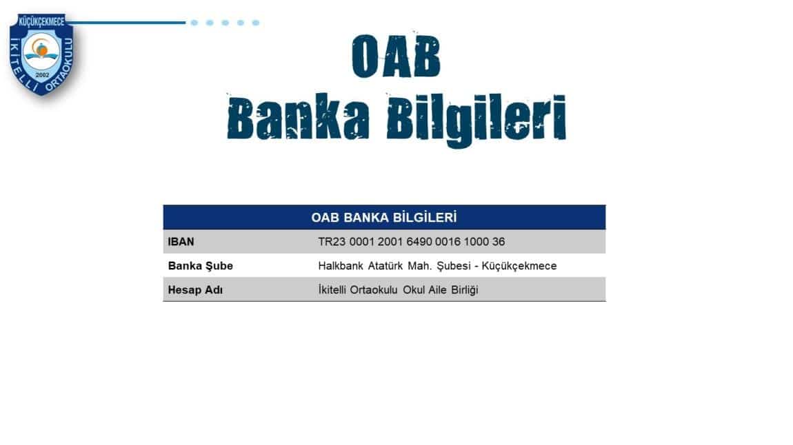 OAB Banka Bilgileri