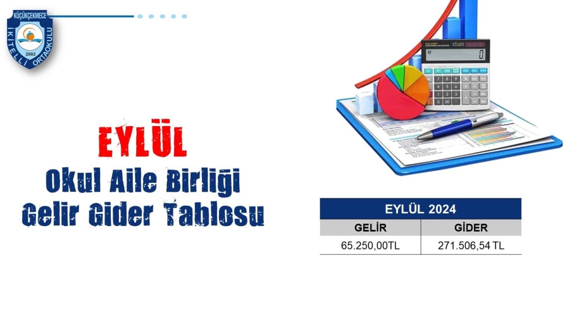 OAB Eylül Ayı Gelir Gider Tablosu	