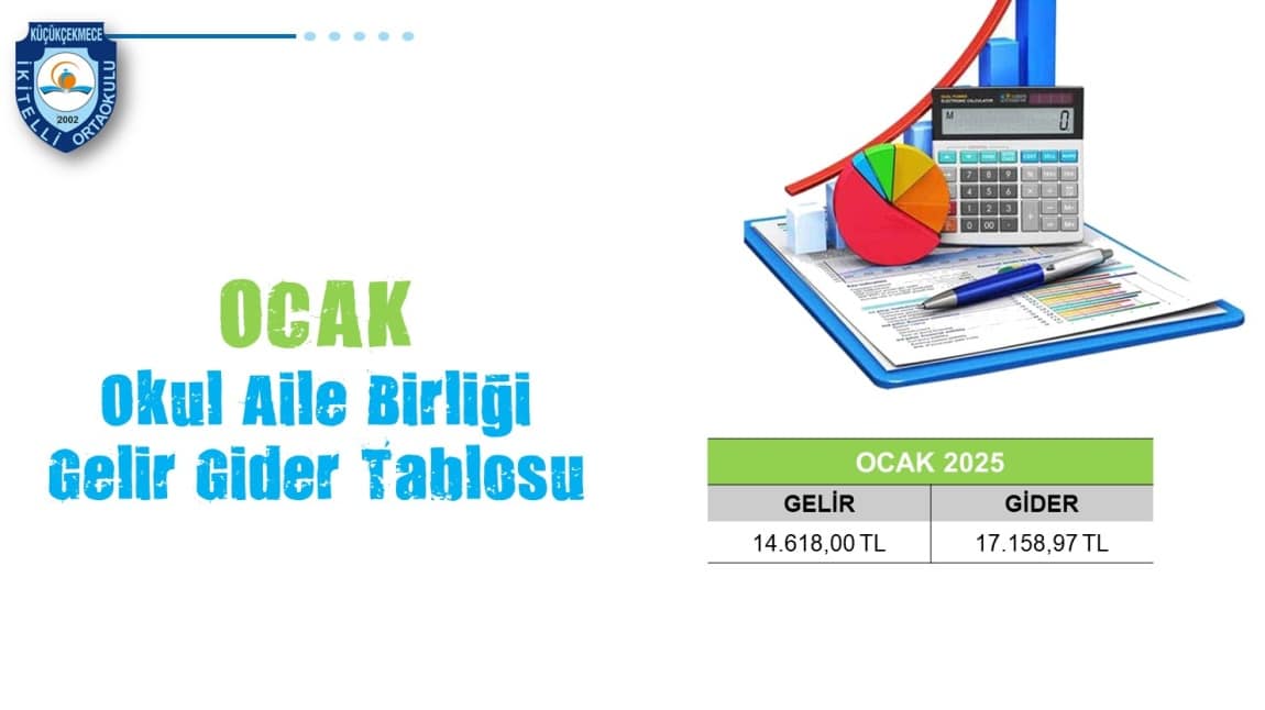 OAB Ocak Ayı Gelir Gider Tablosu